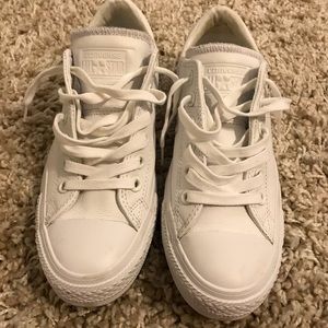 White Leather Converse